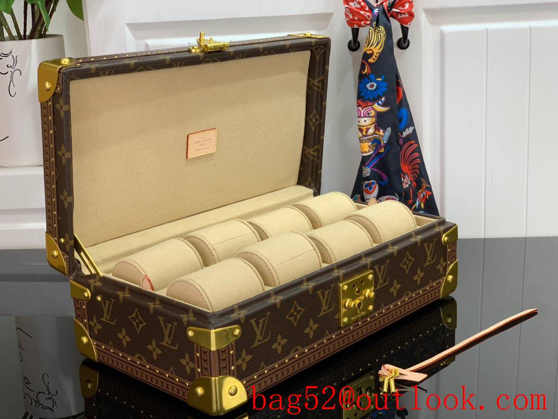 Louis Vuitton LV Men Bisten Watch Suitcase Box Bag with Monogram Canvas M21286 Beige