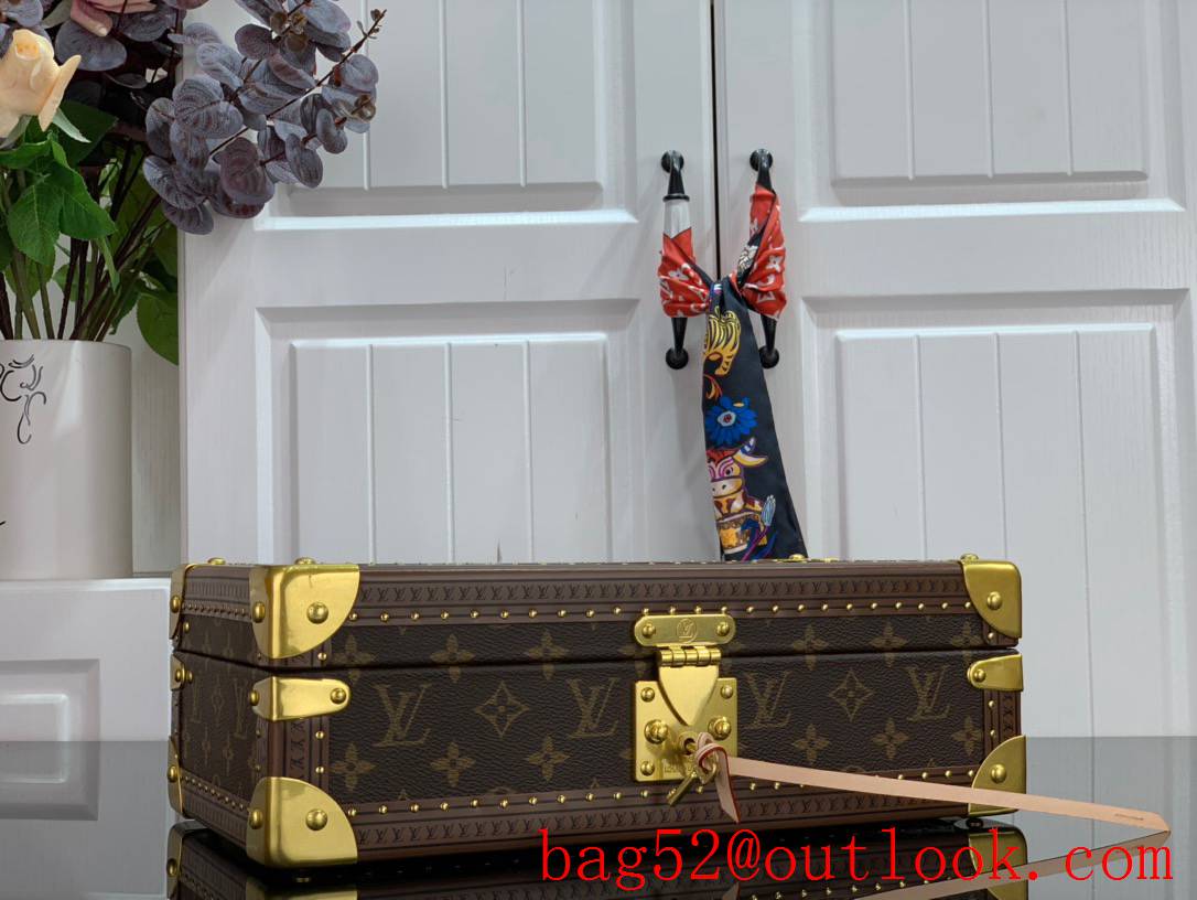 Louis Vuitton LV Men Bisten Watch Suitcase Box Bag with Monogram Canvas M21286 Beige