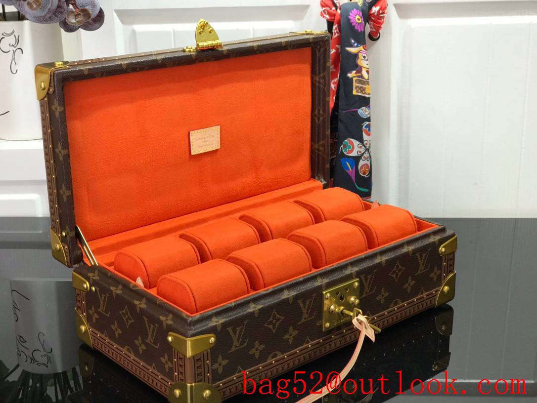 Louis Vuitton LV Men Bisten Watch Suitcase Box Bag with Monogram Canvas M21286 Orange
