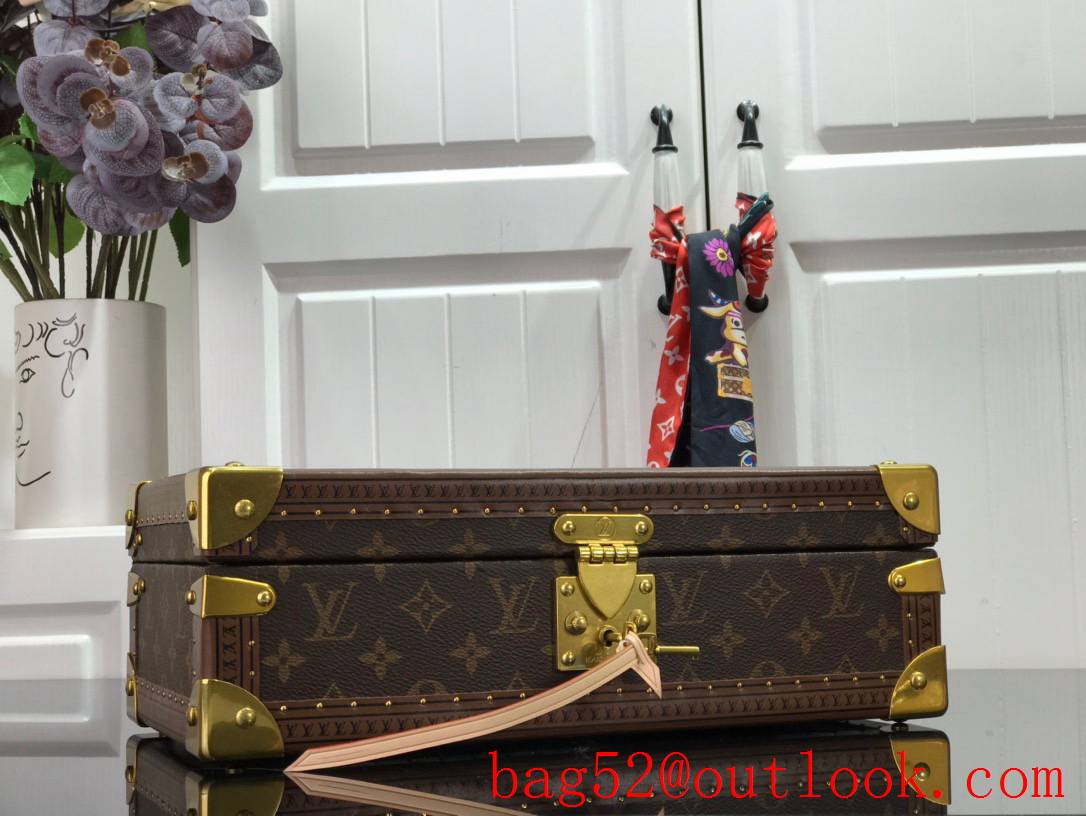 Louis Vuitton LV Men Bisten Watch Suitcase Box Bag with Monogram Canvas M21286 Apricot