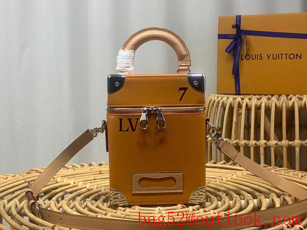 Louis Vuitton LV Men Vertical Box Trunk Bag Handbag Orange M59666