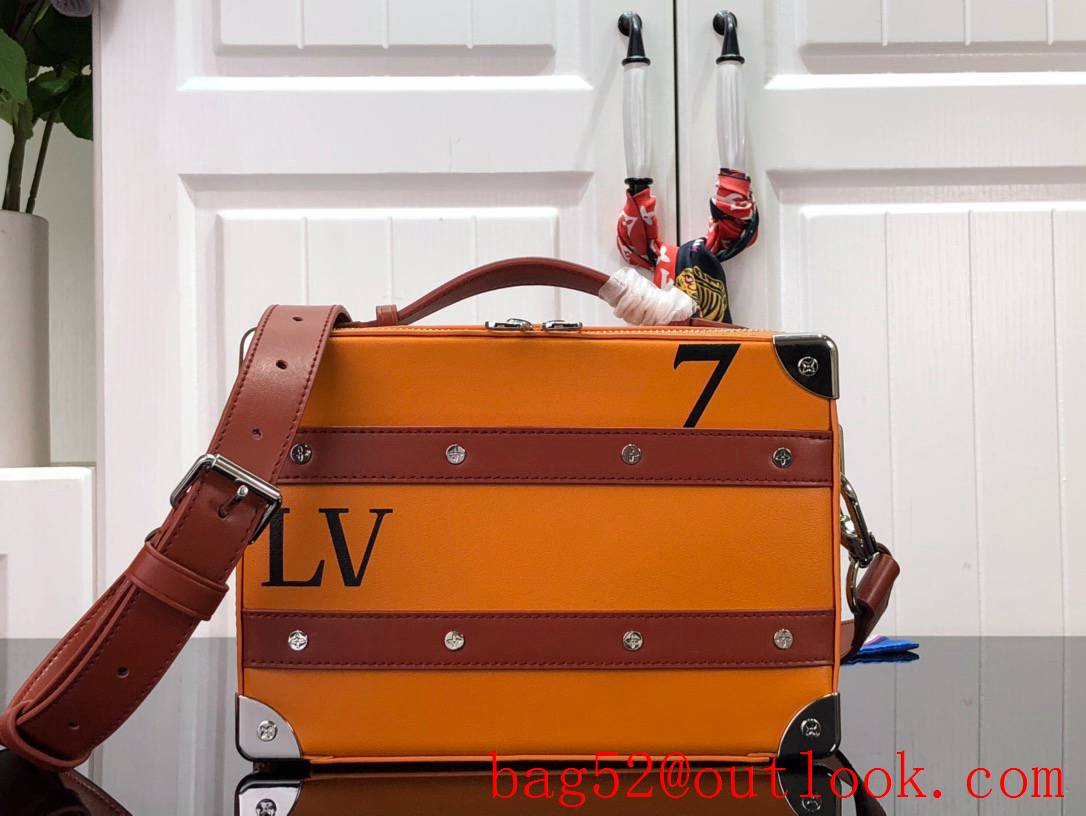 Louis Vuitton Men LV X NBA Handle Trunk Bag Handbag M45785 Orange
