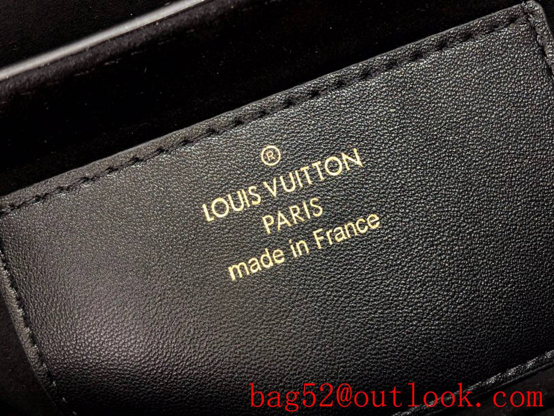 Louis Vuitton LV Twist MM Bag Handbag with Lambskin Leather M59029 Black