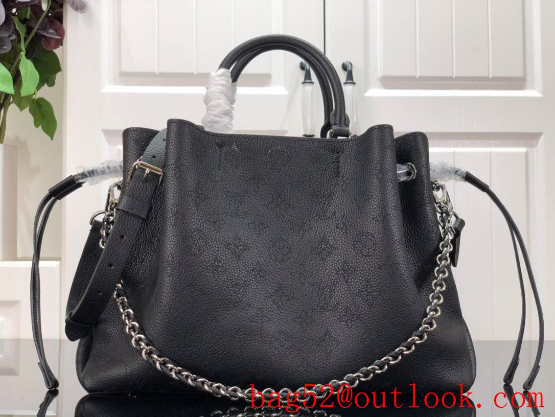 Louis Vuitton LV Calfskin Leather Bella Tote Bag Handbag M59200 Black