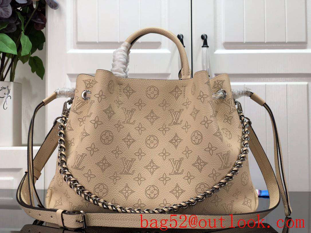 Louis Vuitton LV Calfskin Leather Bella Tote Bag Handbag M59203 Beige