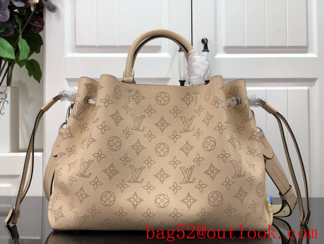 Louis Vuitton LV Calfskin Leather Bella Tote Bag Handbag M59203 Beige