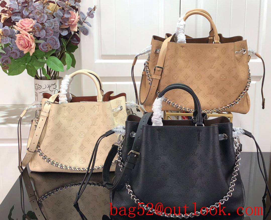 Louis Vuitton LV Calfskin Leather Bella Tote Bag Handbag M59203 Beige