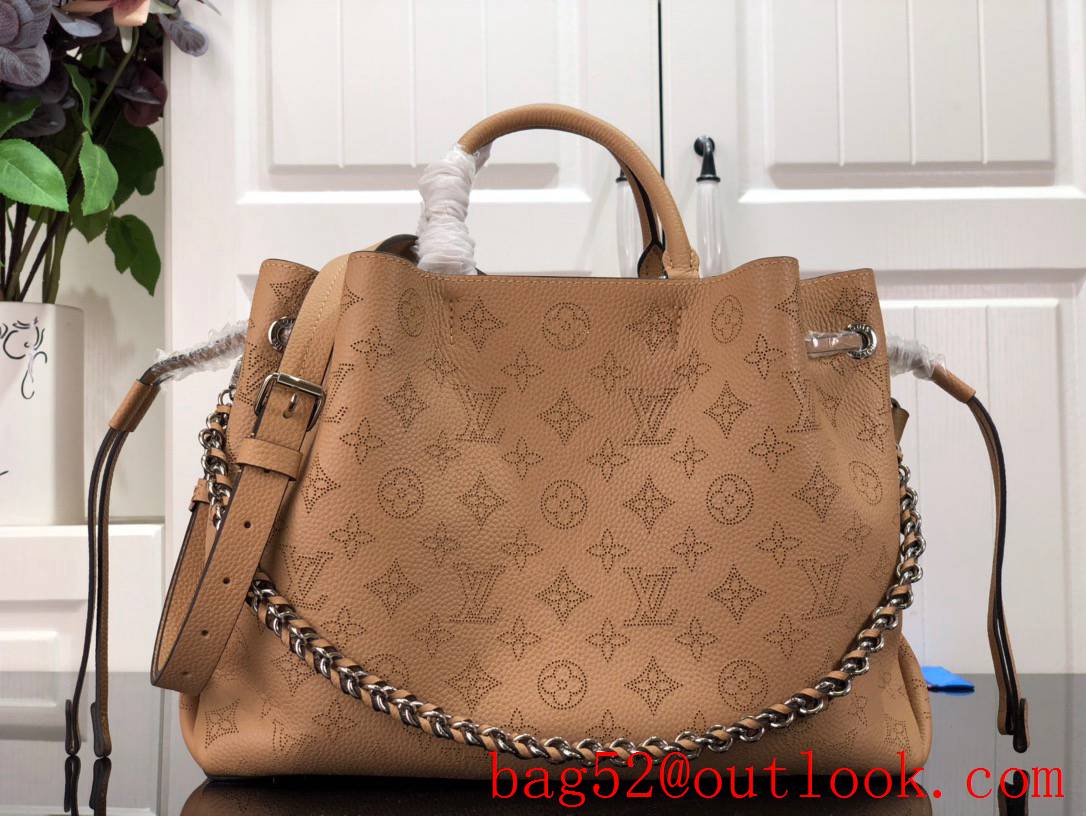 Louis Vuitton LV Calfskin Leather Bella Tote Bag Handbag M59203 Brown