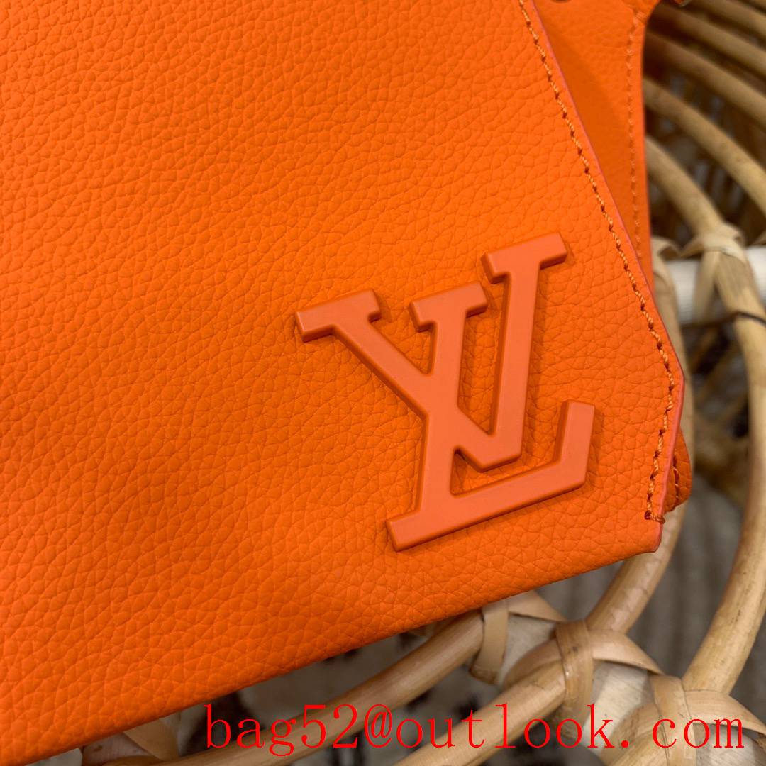 Louis Vuitton LV Men New Sling Aerogram Grained Leather Shoulder Bag Orange M59625