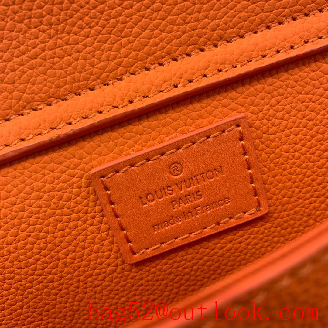 Louis Vuitton LV Men New Sling Aerogram Grained Leather Shoulder Bag Orange M59625