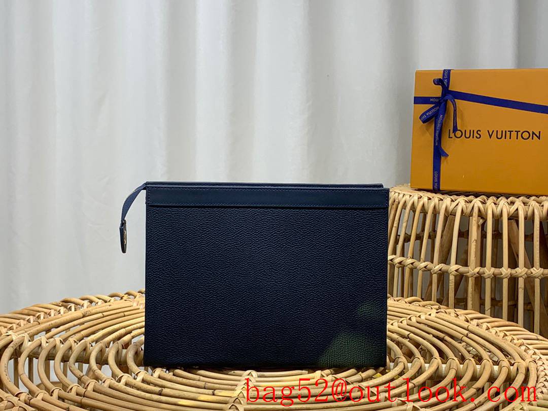 Louis Vuitton LV Men Pochette Voyage Medium Clutch Bag Handbag M45961 Blue