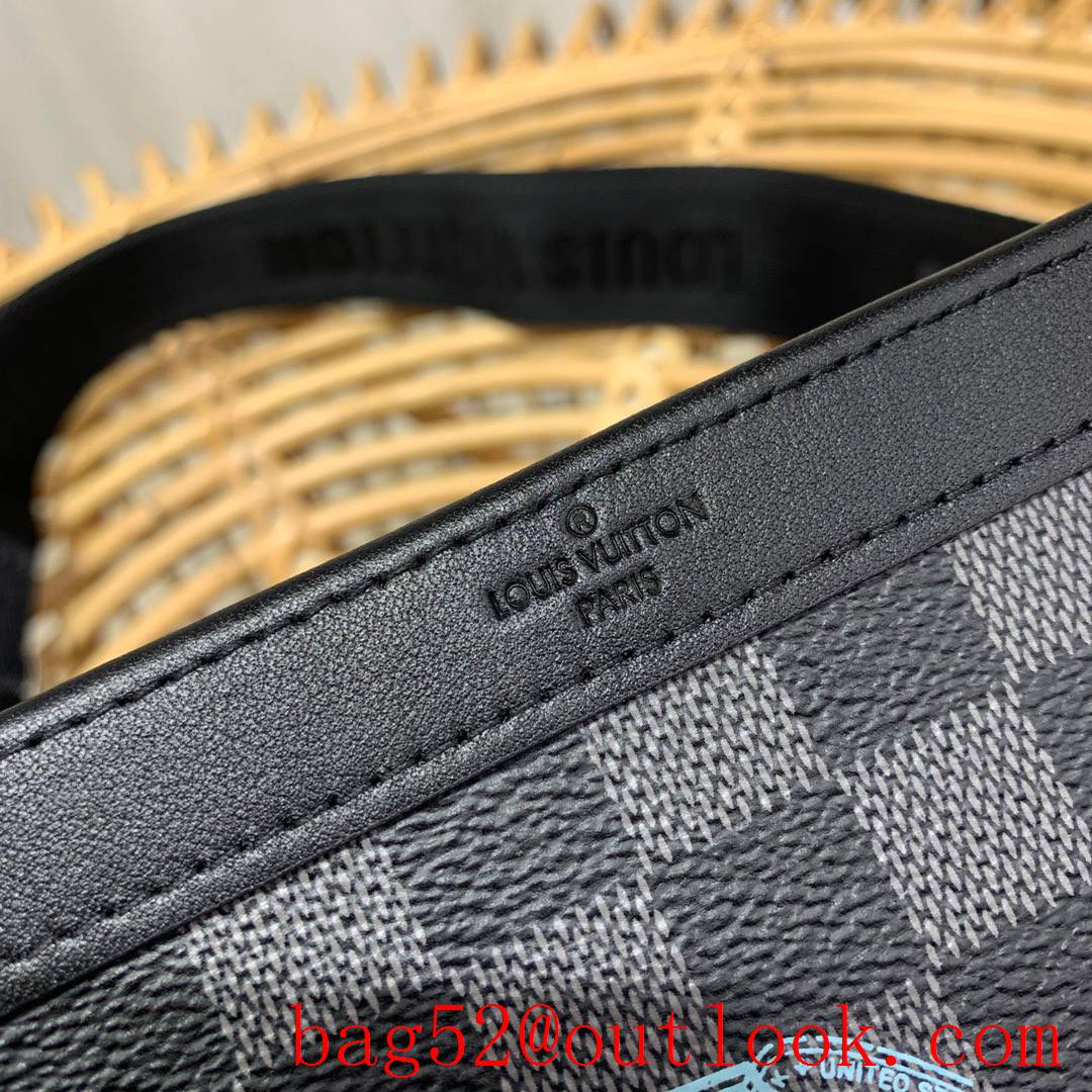 Louis Vuitton LV Men Gaston Wearable Wallet Bag with Damier Graphite Canvas N64608