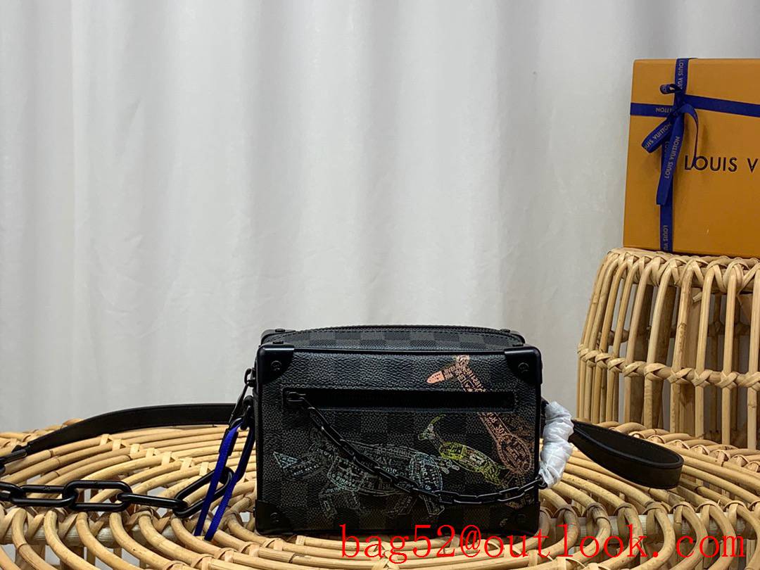 Louis Vuitton LV Men Mini Soft Trunk Bag with Damier Graphite Canvas N45278