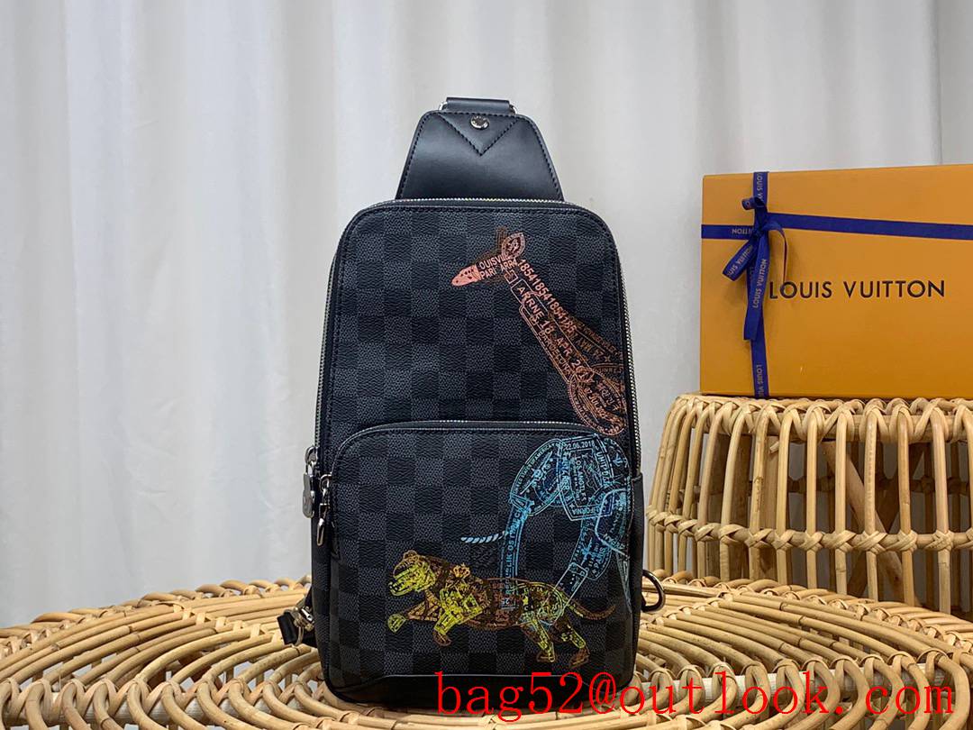 Louis Vuitton LV Men Avenue Sling Shoulder Bag with Damier Graphite Canvas N45277