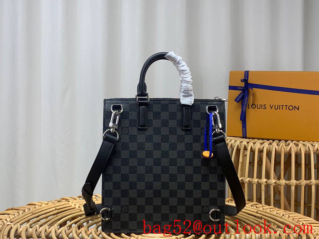 Louis Vuitton LV Men Sac Plat Cross Bag Handbag with Damier Graphite Canvas N45276