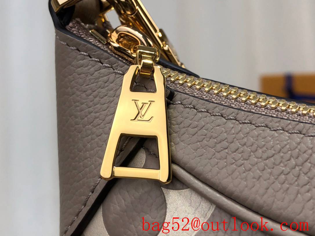 Louis Vuitton LV Bagatelle Monogram Empreinte Leather Bag Handbag M46112 Gray