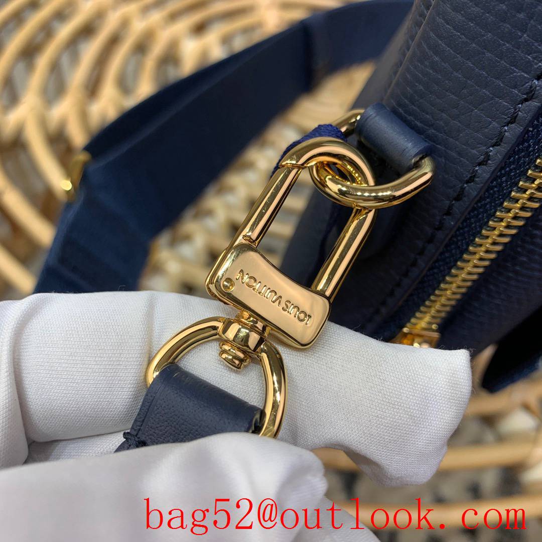 Louis Vuitton LV Flap Double Monogram Denim and Leather Cellphone Bag M81060 Blue 