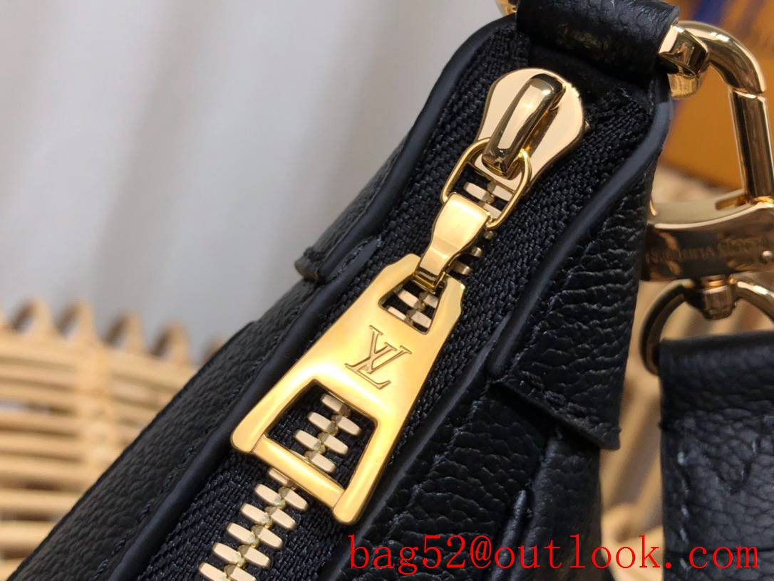 Louis Vuitton LV Bagatelle Monogram Empreinte Leather Bag Handbag M46002 Black