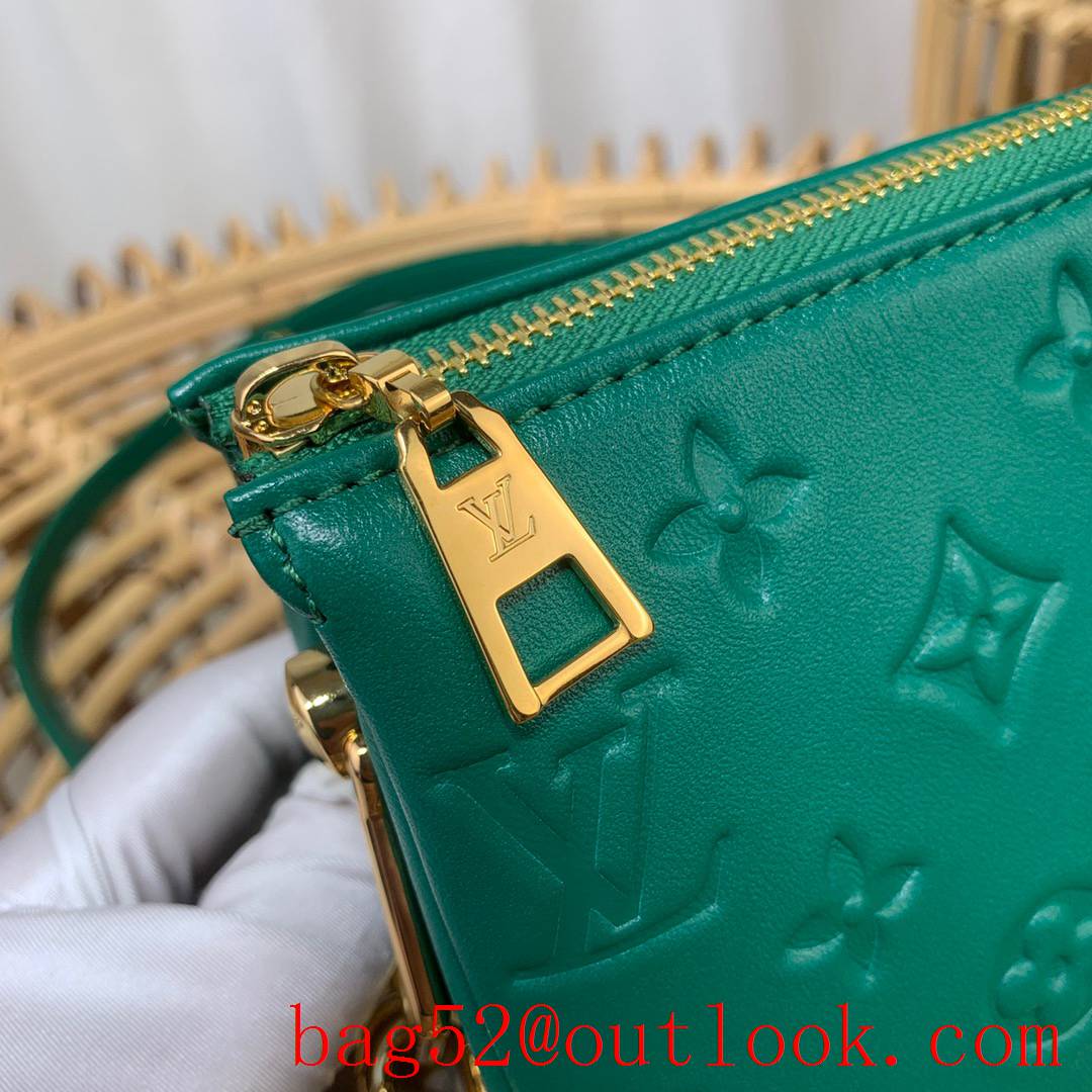 Louis Vuitton LV Coussin BB Bag Handbag with Monogram Empreinte Lambskin M59389 Green