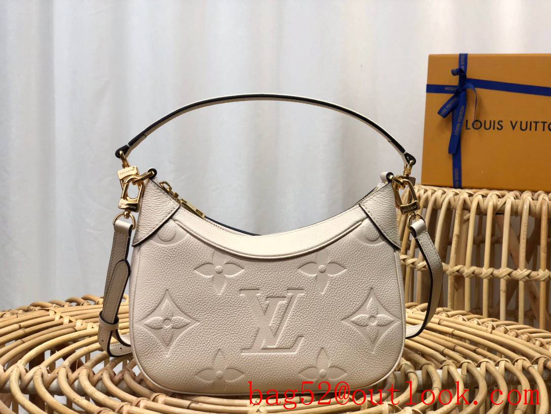 Louis Vuitton LV Bagatelle Monogram Empreinte Leather Bag Handbag M46099 Cream