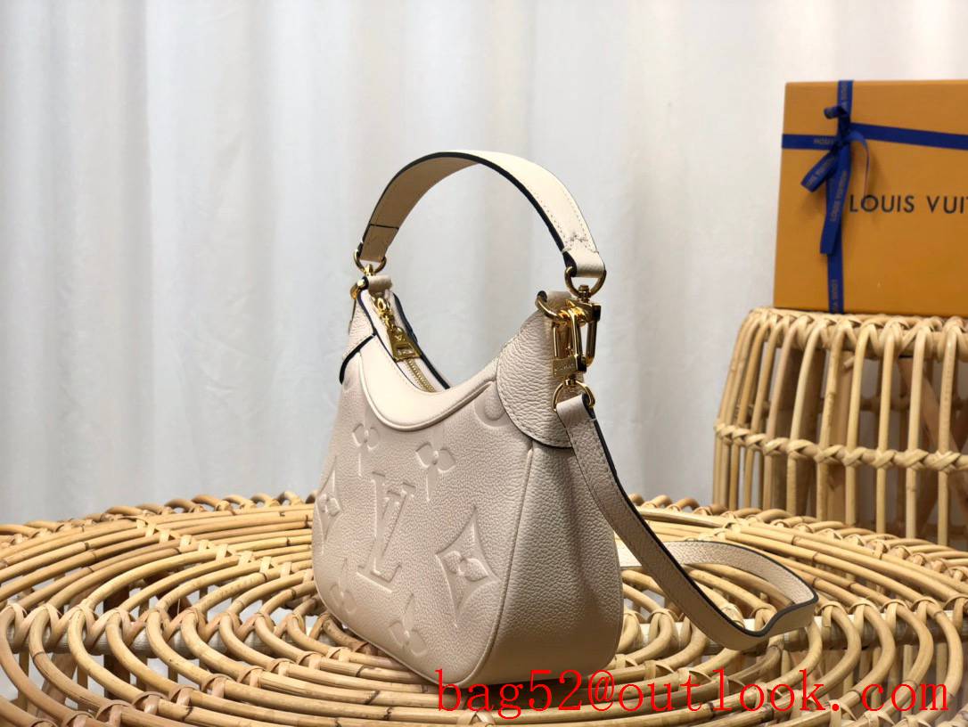 Louis Vuitton LV Bagatelle Monogram Empreinte Leather Bag Handbag M46099 Cream