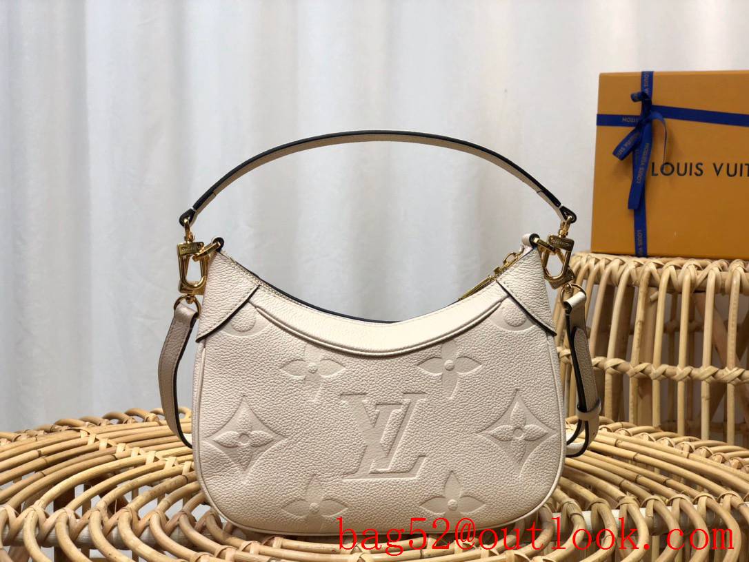 Louis Vuitton LV Bagatelle Monogram Empreinte Leather Bag Handbag M46099 Cream