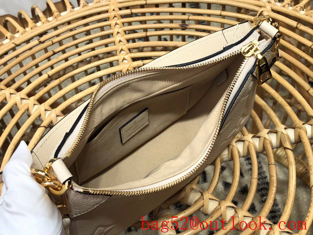 Louis Vuitton LV Bagatelle Monogram Empreinte Leather Bag Handbag M46099 Cream