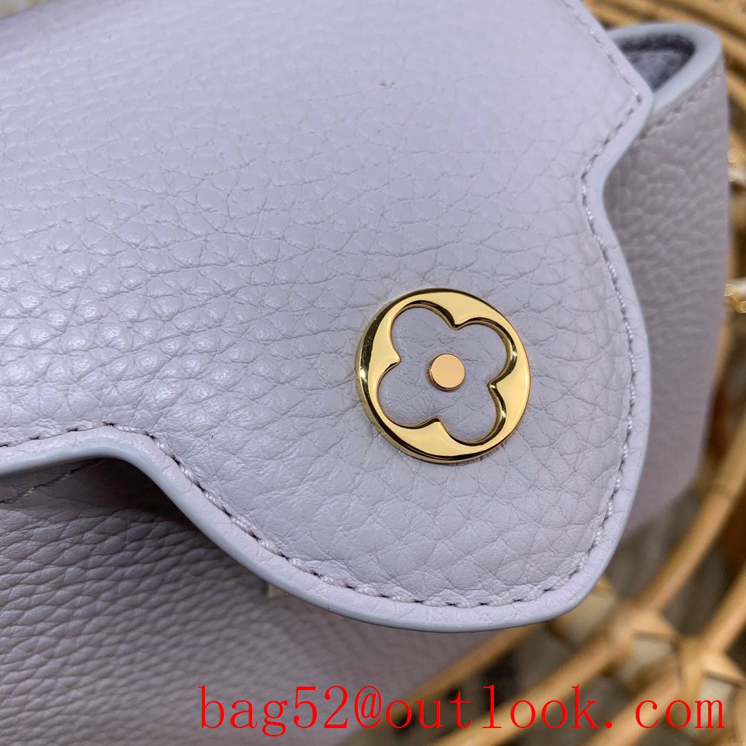 Louis Vuitton LV Taurillon Leather Capucines Mini Handbag Bag M48865 Purple