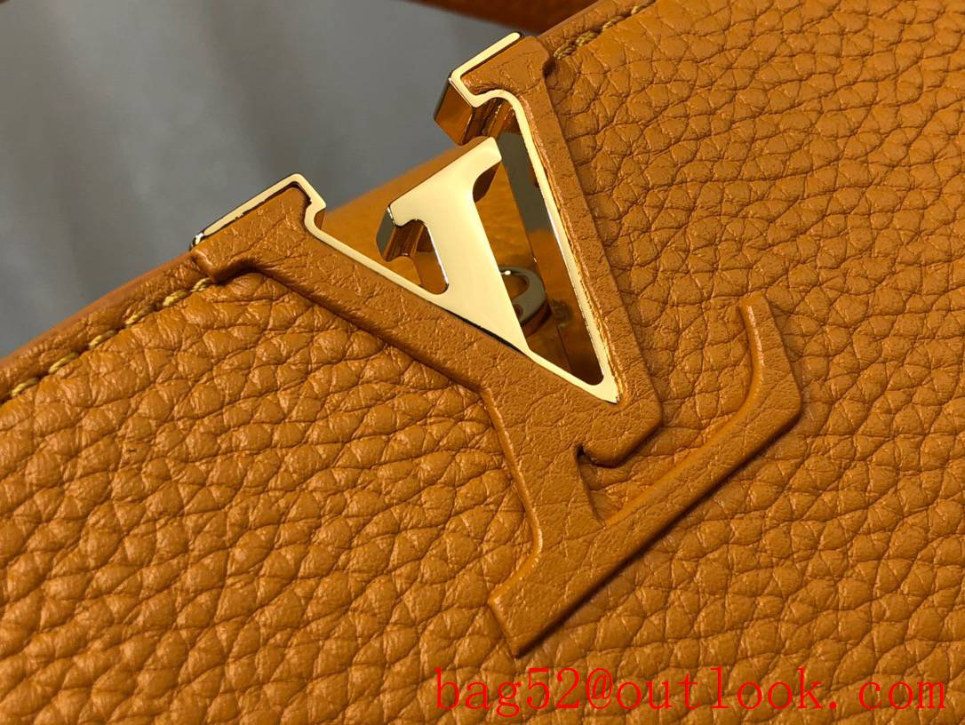 Louis Vuitton LV Taurillon Leather Capucines BB Handbag Bag M48865 Orange