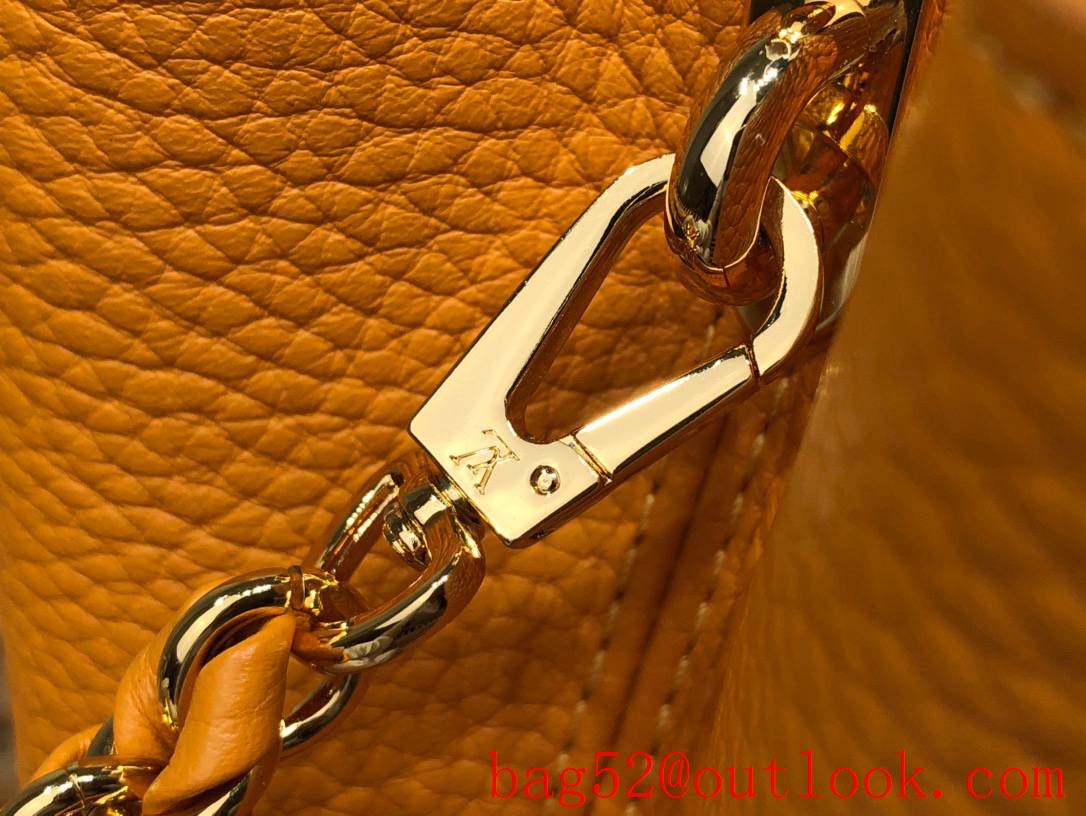 Louis Vuitton LV Taurillon Leather Capucines BB Handbag Bag M48865 Orange