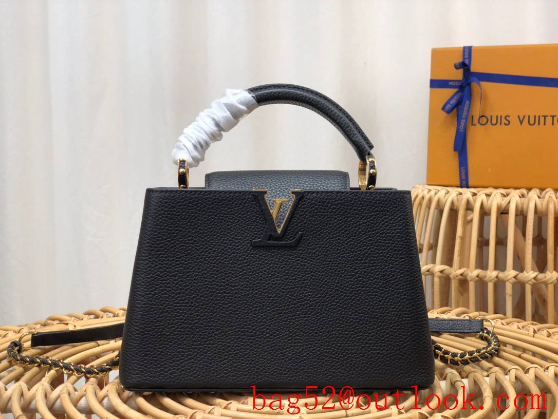Louis Vuitton LV Taurillon Leather Capucines BB Handbag Bag M48865 Black