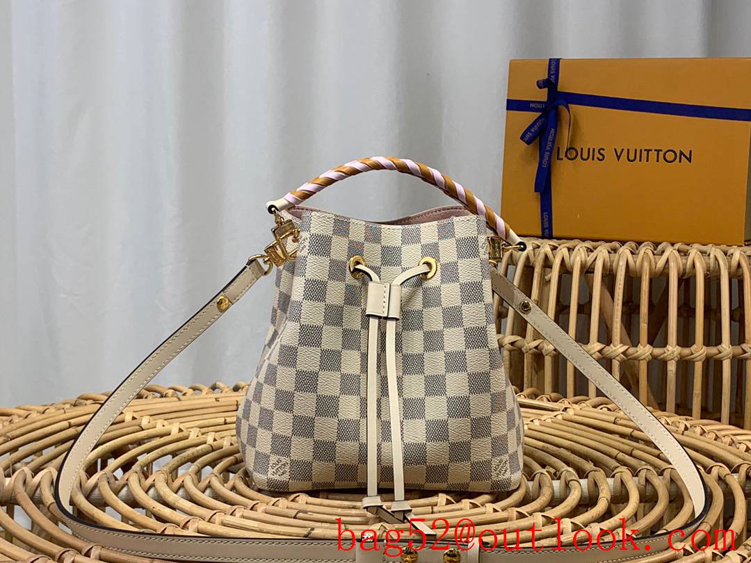 Louis Vuitton LV Neonoe BB Bucket Bag with Damier Azur Canvas N45292 Cream