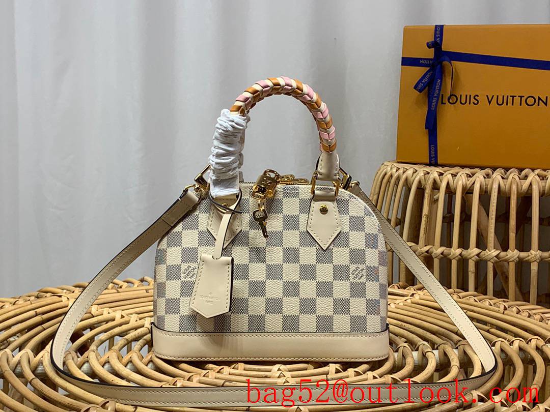 Louis Vuitton LV Damier Azur Canvas Alma BB Handbag Bag N45294 Cream