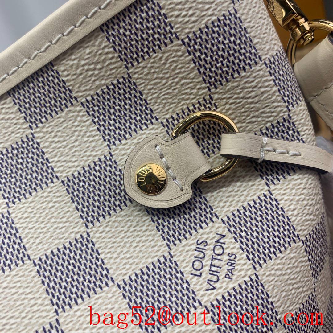 Louis Vuitton LV Damier Azur Canvas Neverfull 32cm Handbag Bag N45295 Cream