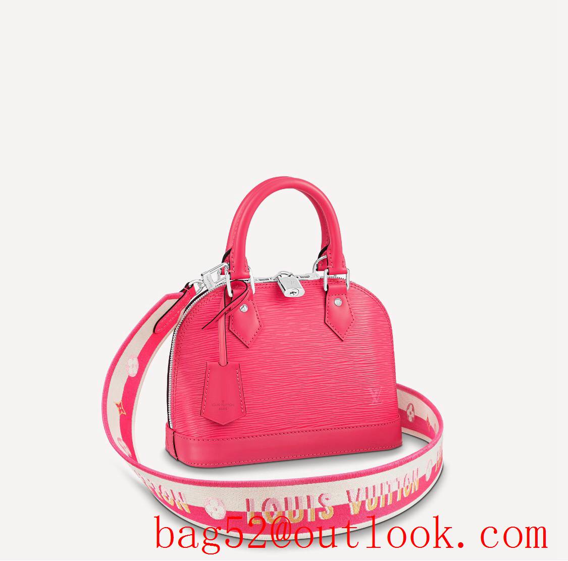 Louis Vuitton LV Alma BB Epi Leather Handbag Bag M59346 Rose Pink