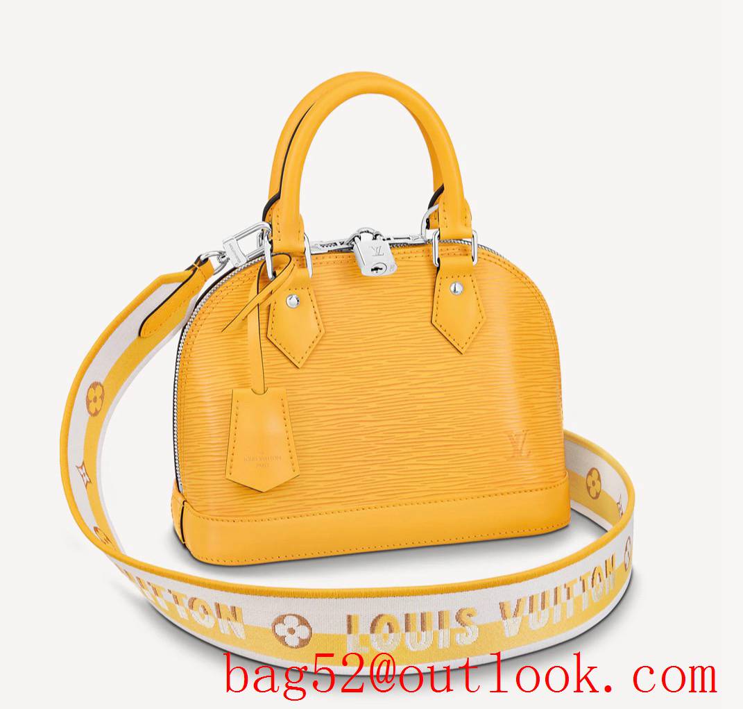 Louis Vuitton LV Alma BB Epi Leather Handbag Bag M59358 Orange