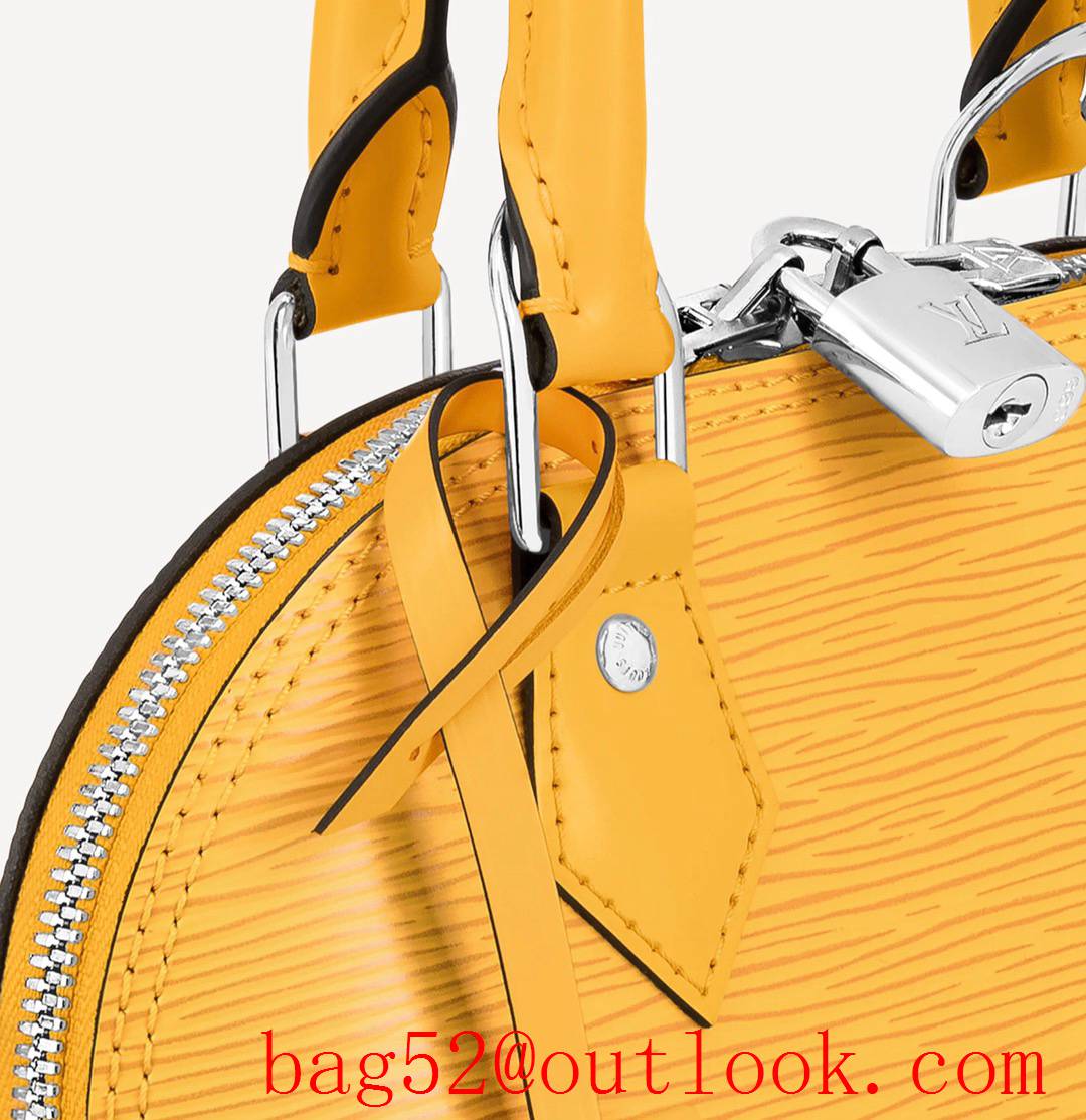 Louis Vuitton LV Alma BB Epi Leather Handbag Bag M59358 Orange