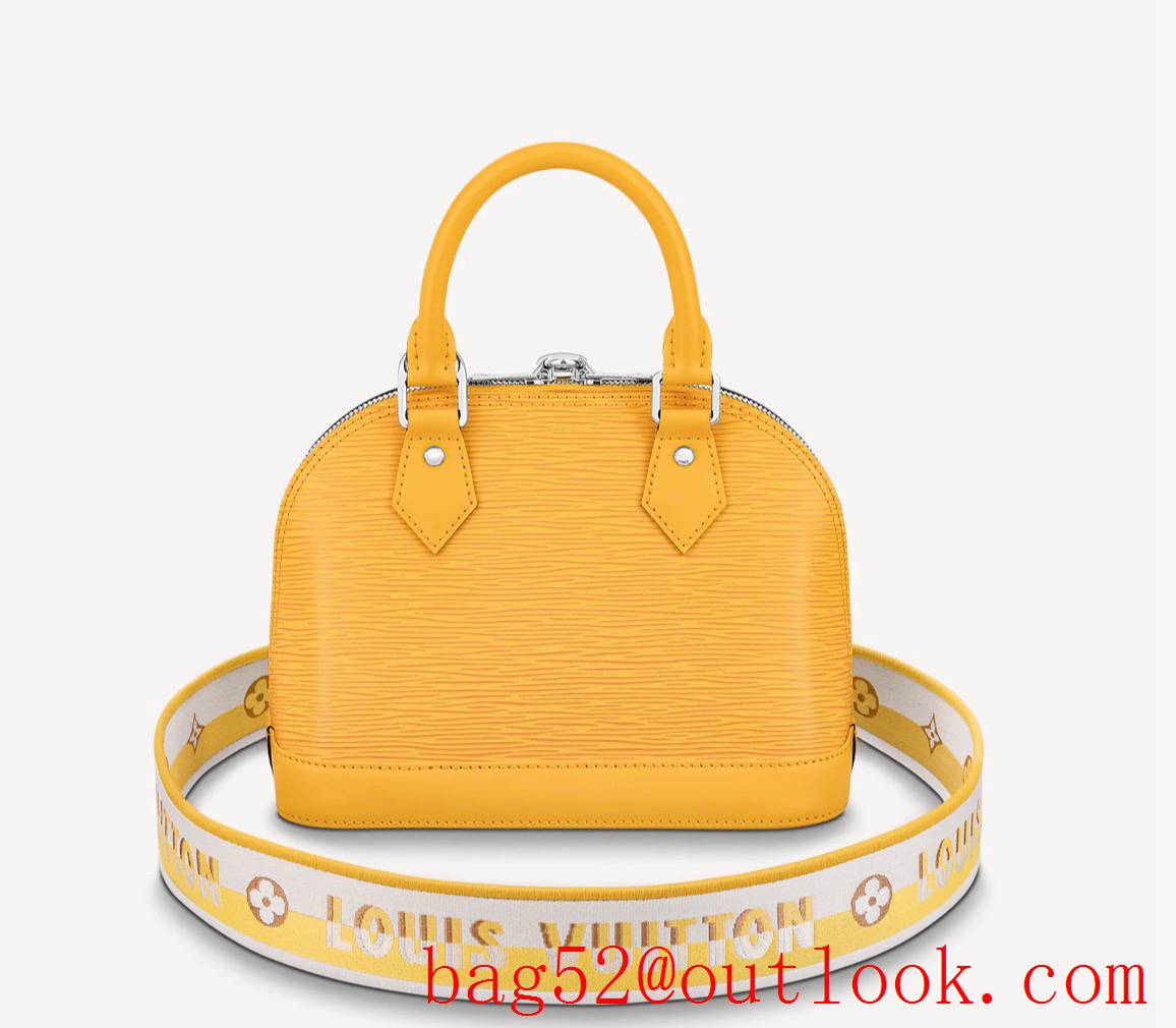 Louis Vuitton LV Alma BB Epi Leather Handbag Bag M59358 Orange