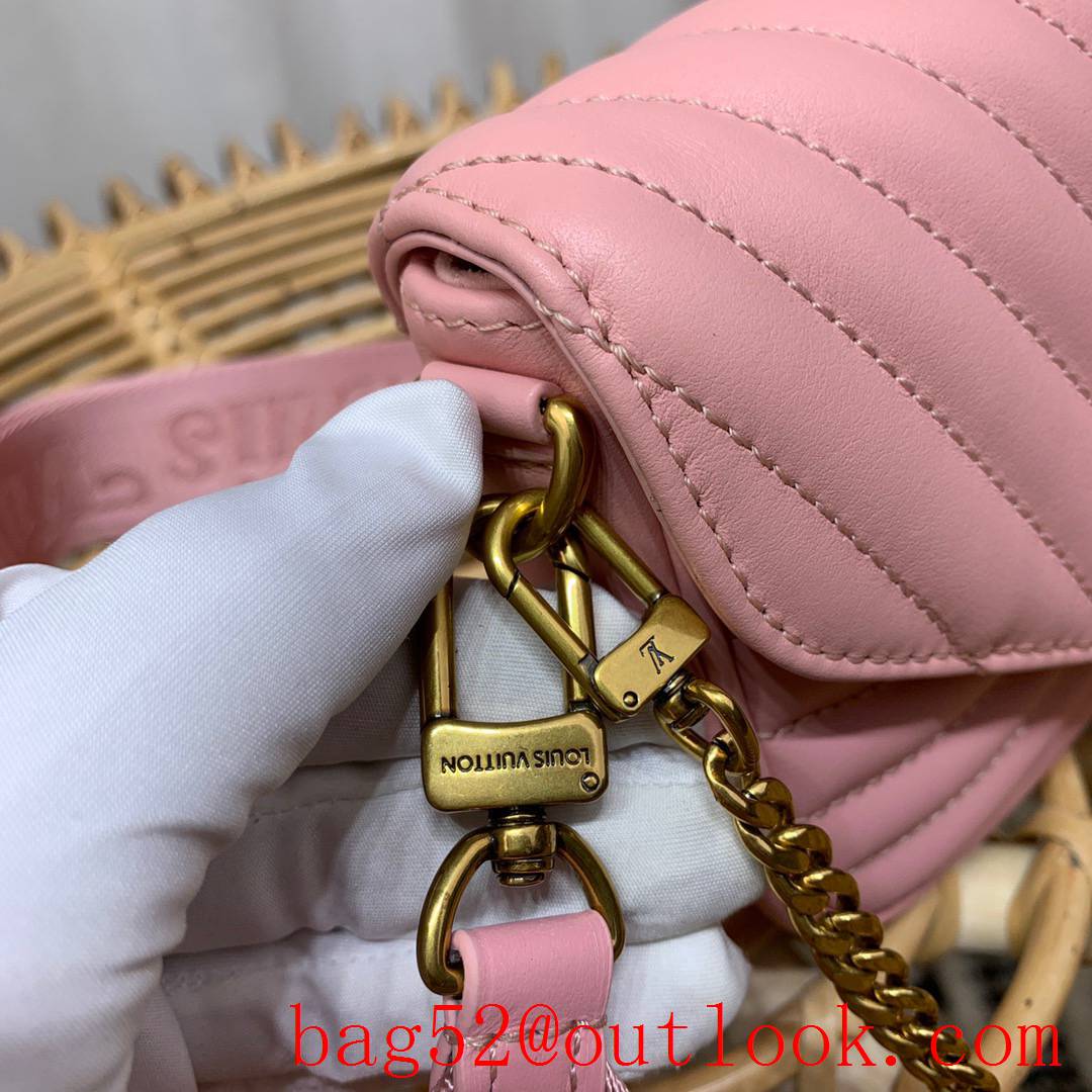 Louis Vuitton LV New Wave Multi-Pochette Real Leather Shoulder Bag Handbag M56461 Pink