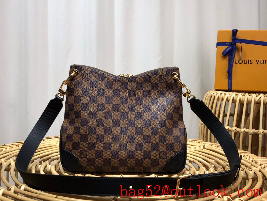 Louis Vuitton LV Damier Ebene Odeon PM Shoulder Bag Handbag N50064 Black