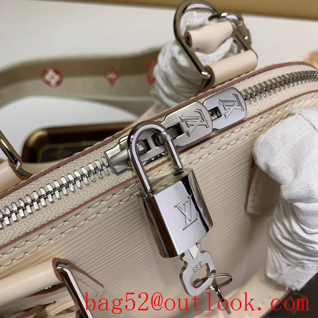 Louis Vuitton LV Alma BB Epi Leather Handbag Bag M58706 Cream