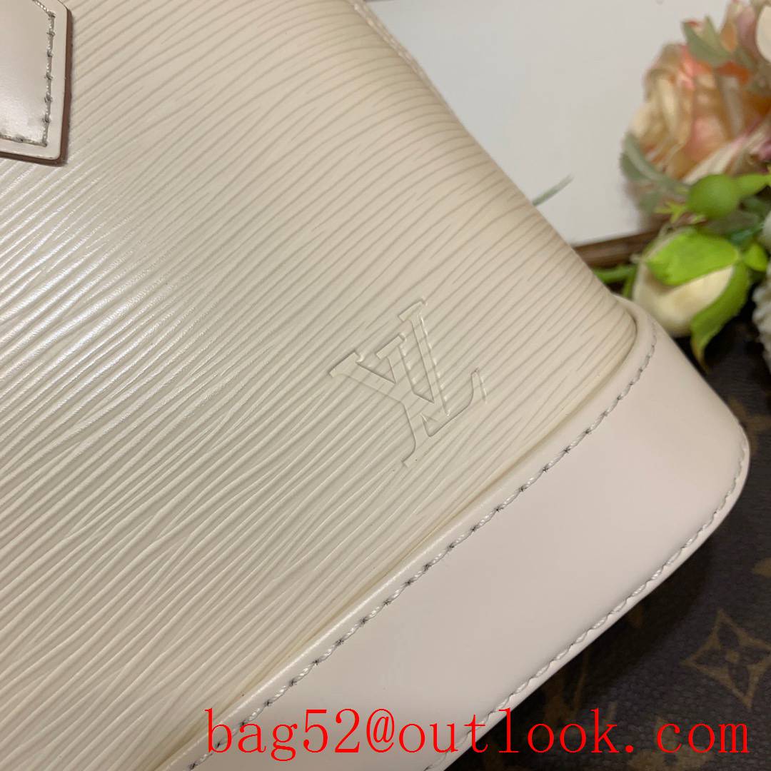 Louis Vuitton LV Alma BB Epi Leather Handbag Bag M58706 Cream