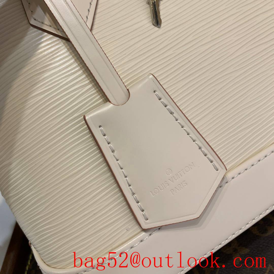 Louis Vuitton LV Alma BB Epi Leather Handbag Bag M58706 Cream