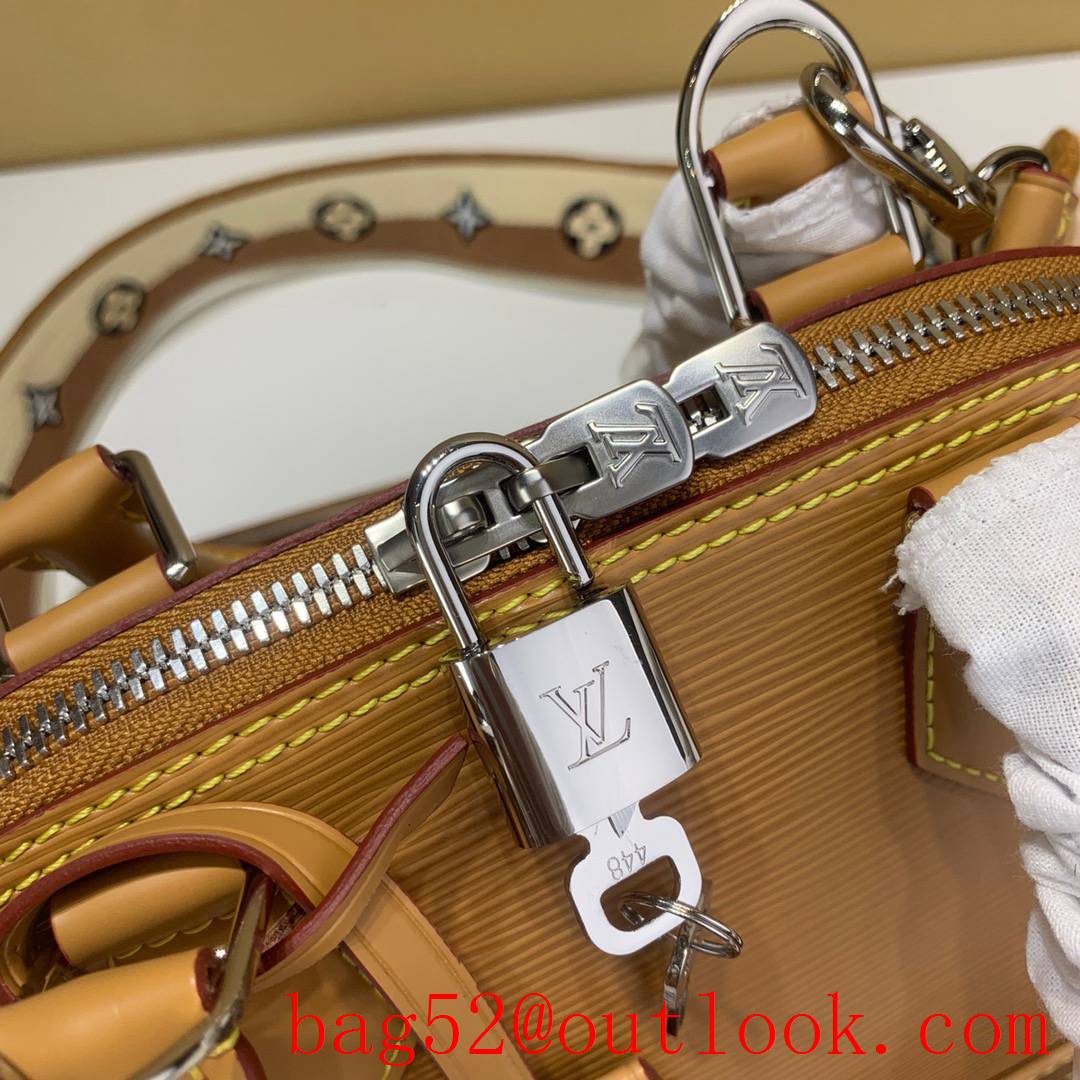 Louis Vuitton LV Alma BB Epi Leather Handbag Bag M57540 Tan