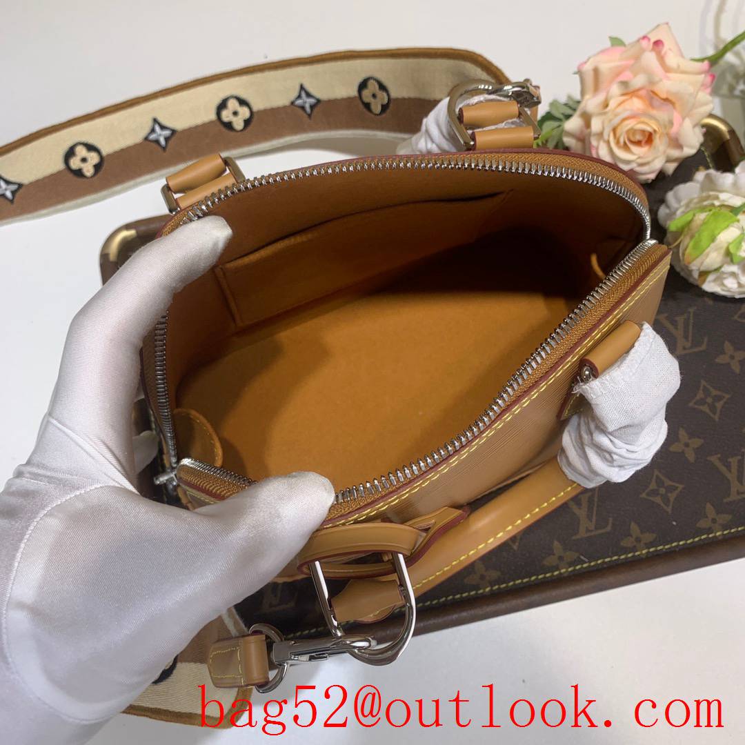 Louis Vuitton LV Alma BB Epi Leather Handbag Bag M57540 Tan