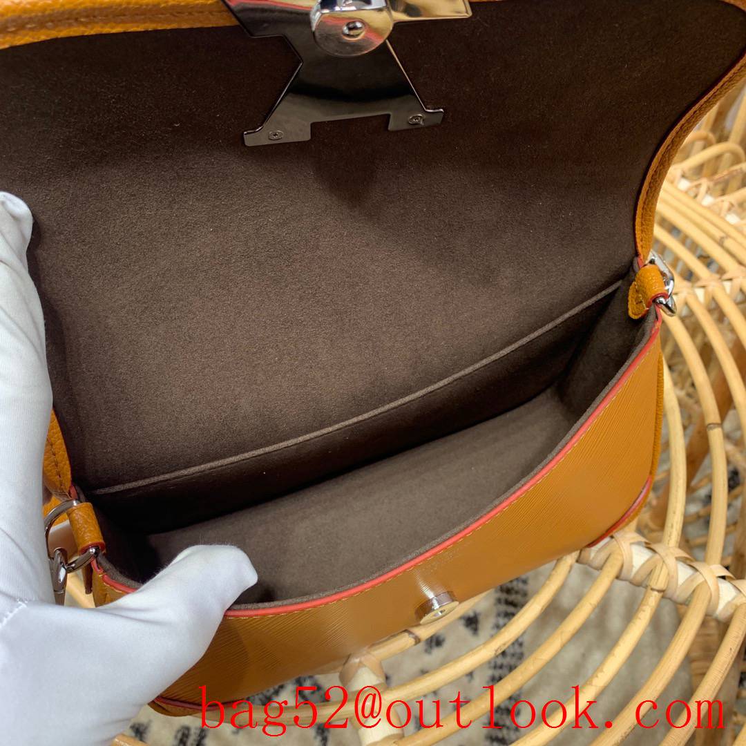 Louis Vuitton LV Buci Epi Leather Shoulder Bag Handbag M59459 Tan