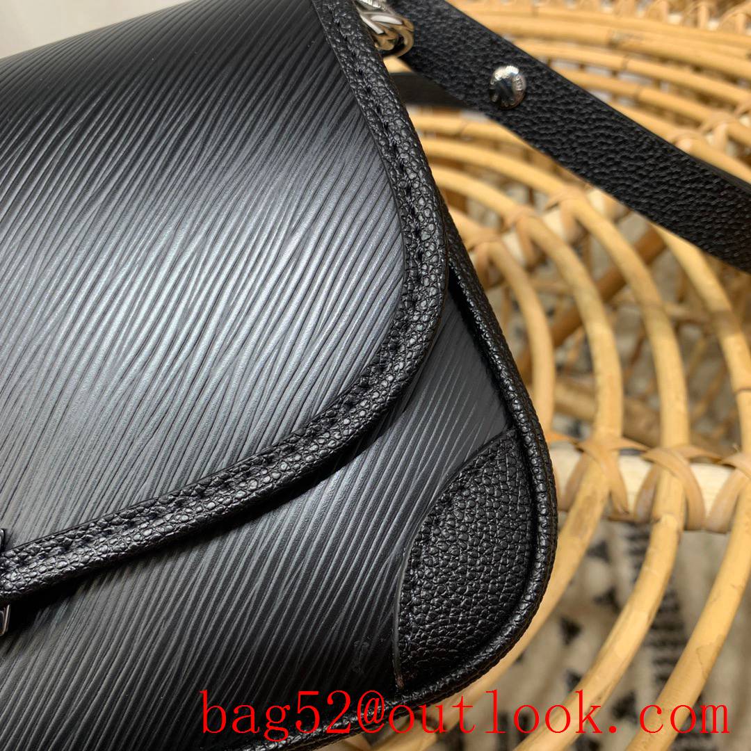 Louis Vuitton LV Buci Epi Leather Shoulder Bag Handbag M59386 Black