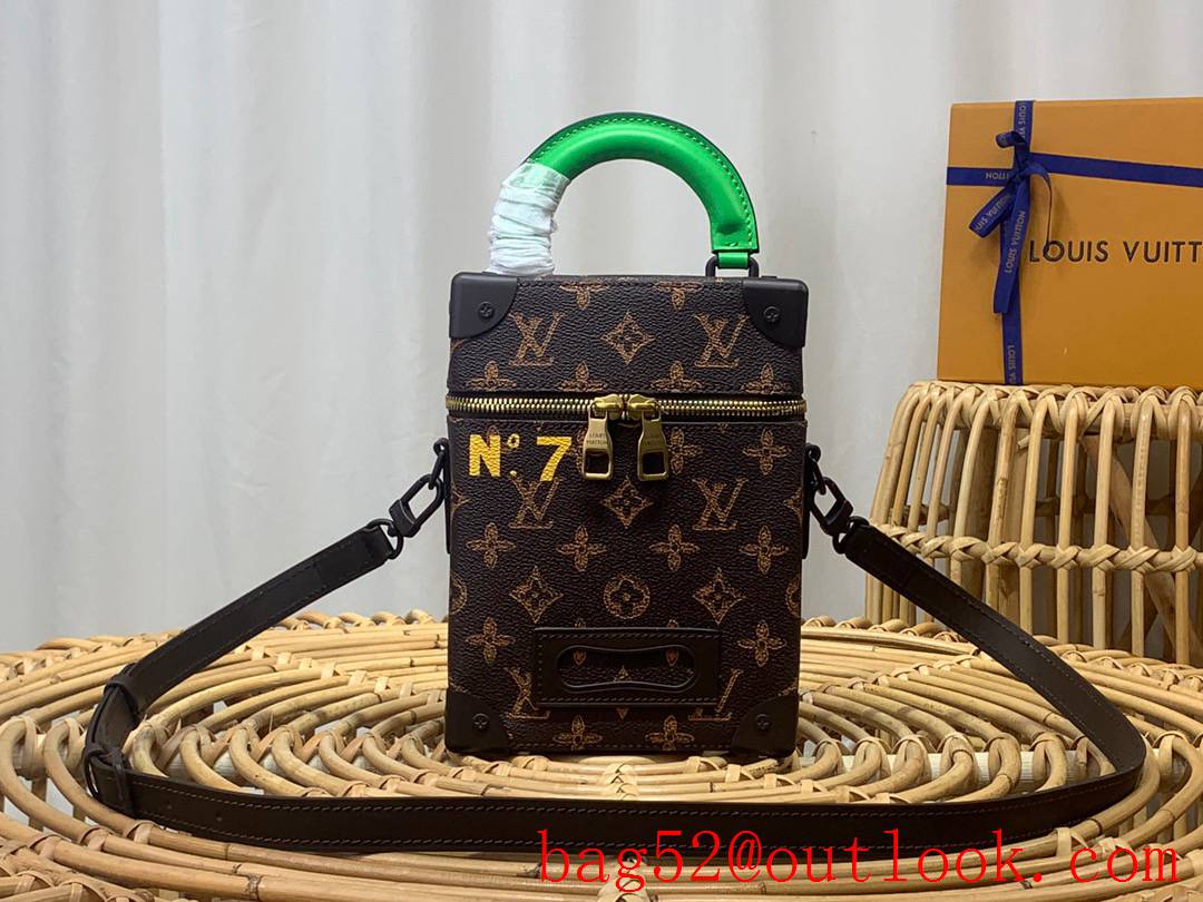 Louis Vuitton LV Men Vertical Box Trunk Bag Handbag with Monogram Canvas M59664