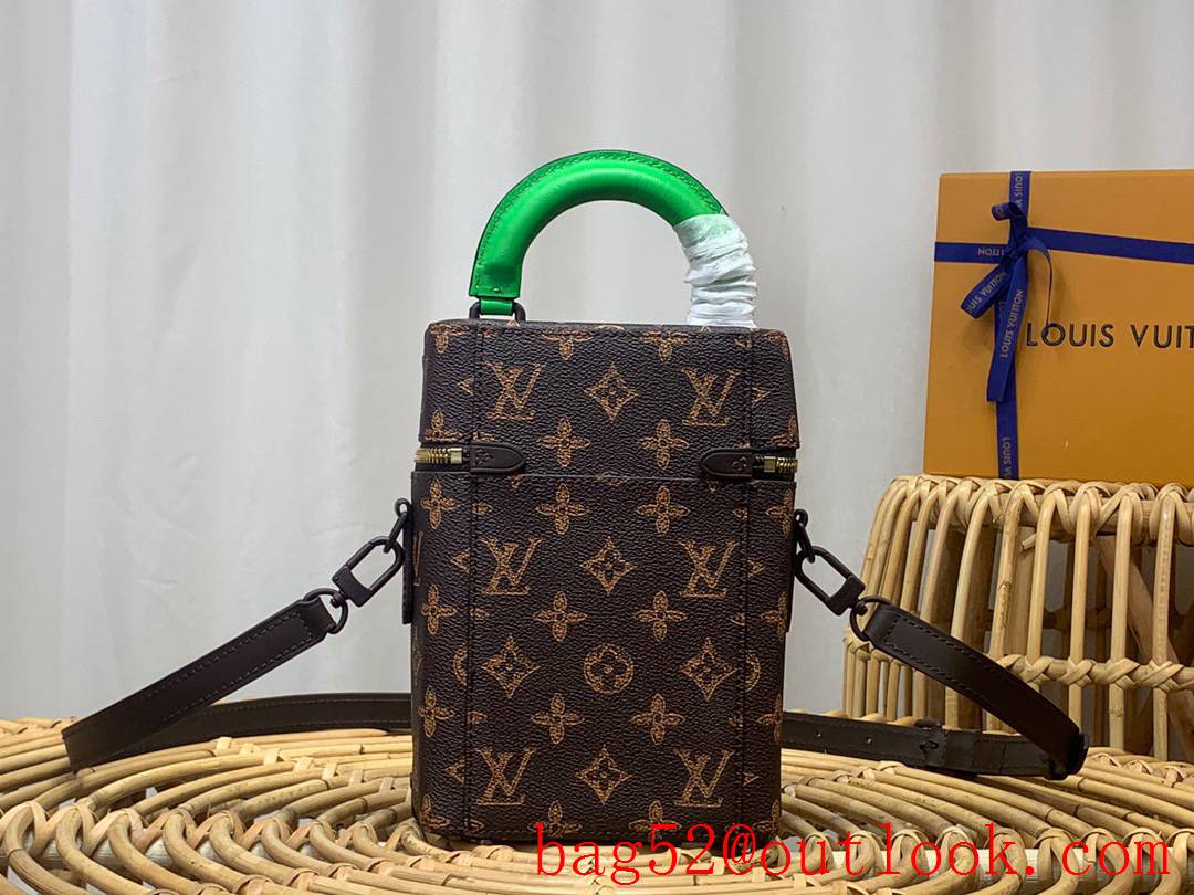 Louis Vuitton LV Men Vertical Box Trunk Bag Handbag with Monogram Canvas M59664