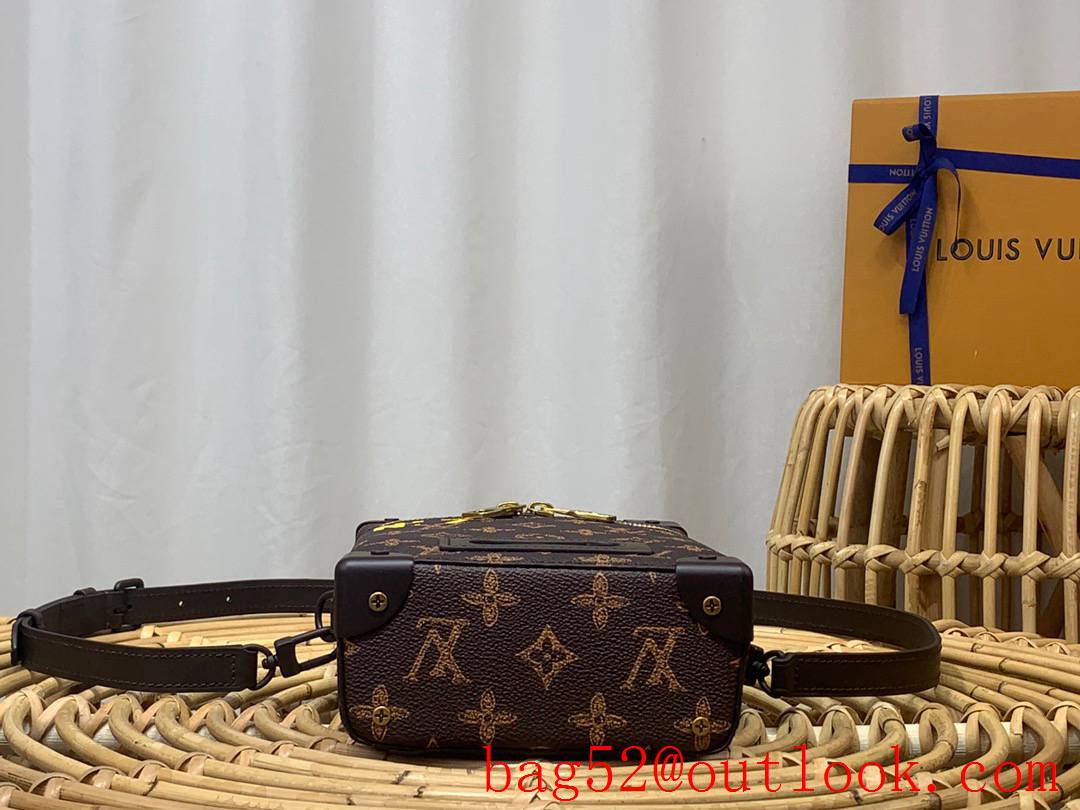 Louis Vuitton LV Men Vertical Box Trunk Bag Handbag with Monogram Canvas M59664